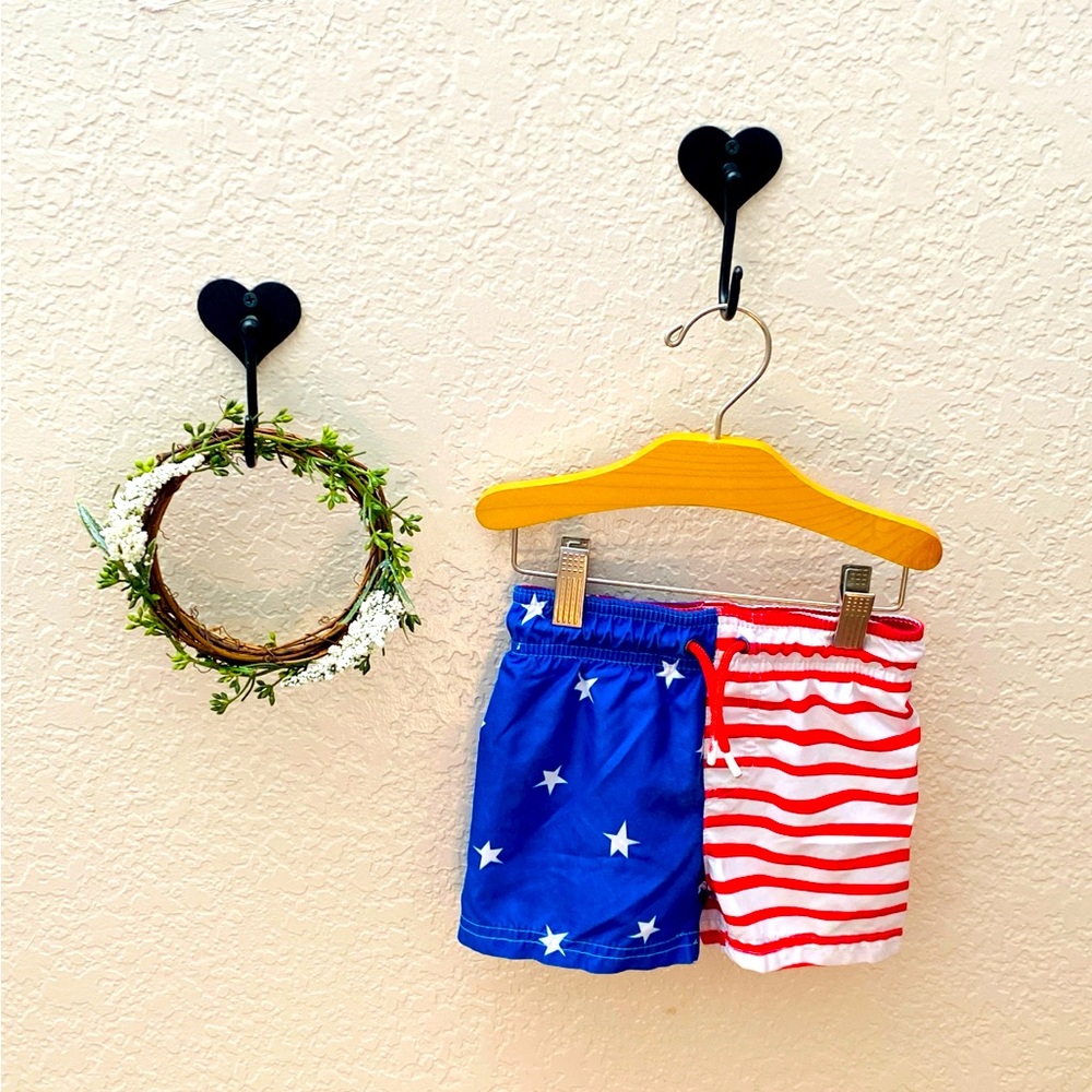 Cat & Jack 18M Patriotic Swim Trunks – Stars & Stripes